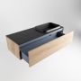Mondiaz Badkamermeubelset Erin 120 cm met 1 Lade met RIDGE Wastafel Rechts Urban Zonder Kraangaten Greeploos Mat Washed Oak - Thumbnail 5