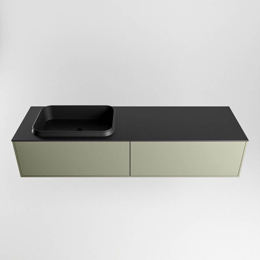Mondiaz Erin badmeubel 150cm Army Ridge wastafel Urban Links zonder kraangat