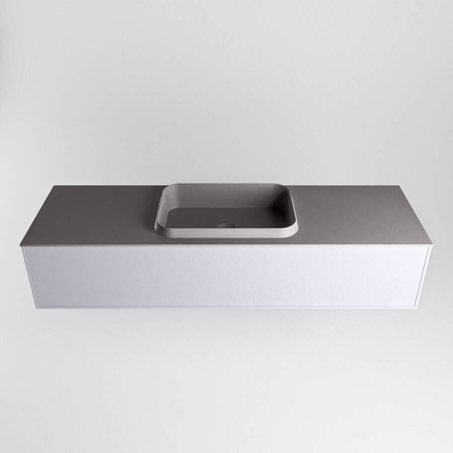 Mondiaz Erin badmeubel 150cm Cale Ridge wastafel Dark Grey Midden zonder kraangat