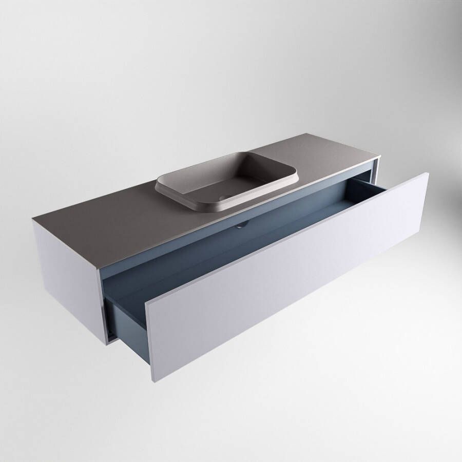 Mondiaz Erin badmeubel 150cm Cale Ridge wastafel Dark Grey Midden zonder kraangat