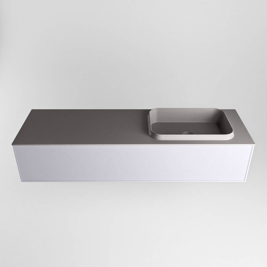 Mondiaz Erin badmeubel 150cm Cale Ridge wastafel Dark Grey Rechts met 1 kraangat