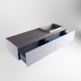 Mondiaz Badkamermeubelset Erin 150 cm met 2 Lades met RIDGE Wastafel Rechts Dark grey met 1 kraangat Greeploos Mat Cale - Thumbnail 5