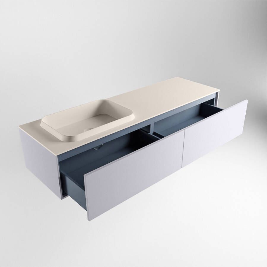 Mondiaz Erin badmeubel 150cm Cale Ridge wastafel Linen Links met 1 kraangat