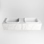 Mondiaz ERIN 150cm badmeubelset onderkast kleur carrara met 2 lades Wastafel RIDGE dubbel zonder kraangaten kleur Talc ERIN10739 - Thumbnail 4