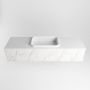 Mondiaz ERIN 150cm badmeubelset onderkast kleur carrara met 1 lade Wastafel RIDGE midden zonder kraangaten kleur Talc ERIN10725 - Thumbnail 4