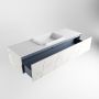 Mondiaz ERIN 150cm badmeubelset onderkast kleur carrara met 1 lade Wastafel RIDGE midden zonder kraangaten kleur Talc ERIN10725 - Thumbnail 5