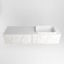 Mondiaz ERIN 150cm badmeubelset onderkast kleur carrara met 2 lades Wastafel RIDGE rechts zonder kraangaten kleur Talc ERIN10738 - Thumbnail 4