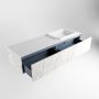 Mondiaz ERIN 150cm badmeubelset onderkast kleur carrara met 2 lades Wastafel RIDGE rechts zonder kraangaten kleur Talc ERIN10738 - Thumbnail 5