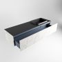 Mondiaz ERIN 150cm badmeubelset onderkast kleur carrara met 1 lade Wastafel RIDGE rechts 1 kraangat kleur Urban ERIN11479 - Thumbnail 5
