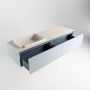 Mondiaz ERIN 150cm badmeubelset onderkast kleur Clay met 2 lades Wastafel RIDGE links 1 kraangat kleur Linen ERIN12406 - Thumbnail 4