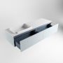 Mondiaz ERIN 150cm badmeubelset onderkast kleur Clay met 2 lades Wastafel RIDGE links zonder kraangaten kleur Talc ERIN10159 - Thumbnail 5