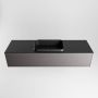 Mondiaz ERIN 150cm badmeubelset onderkast kleur Dark grey met 1 lade Wastafel RIDGE midden zonder kraangaten kleur Urban ERIN10997 - Thumbnail 4