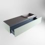 Mondiaz ERIN 150cm badmeubelset onderkast kleur Greey met 1 lade Wastafel RIDGE rechts zonder kraangaten kleur Dark grey ERIN11611 - Thumbnail 5