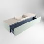 Mondiaz ERIN 150cm badmeubelset onderkast kleur Greey met 1 lade Wastafel RIDGE midden 1 kraangat kleur Linen ERIN12361 - Thumbnail 5