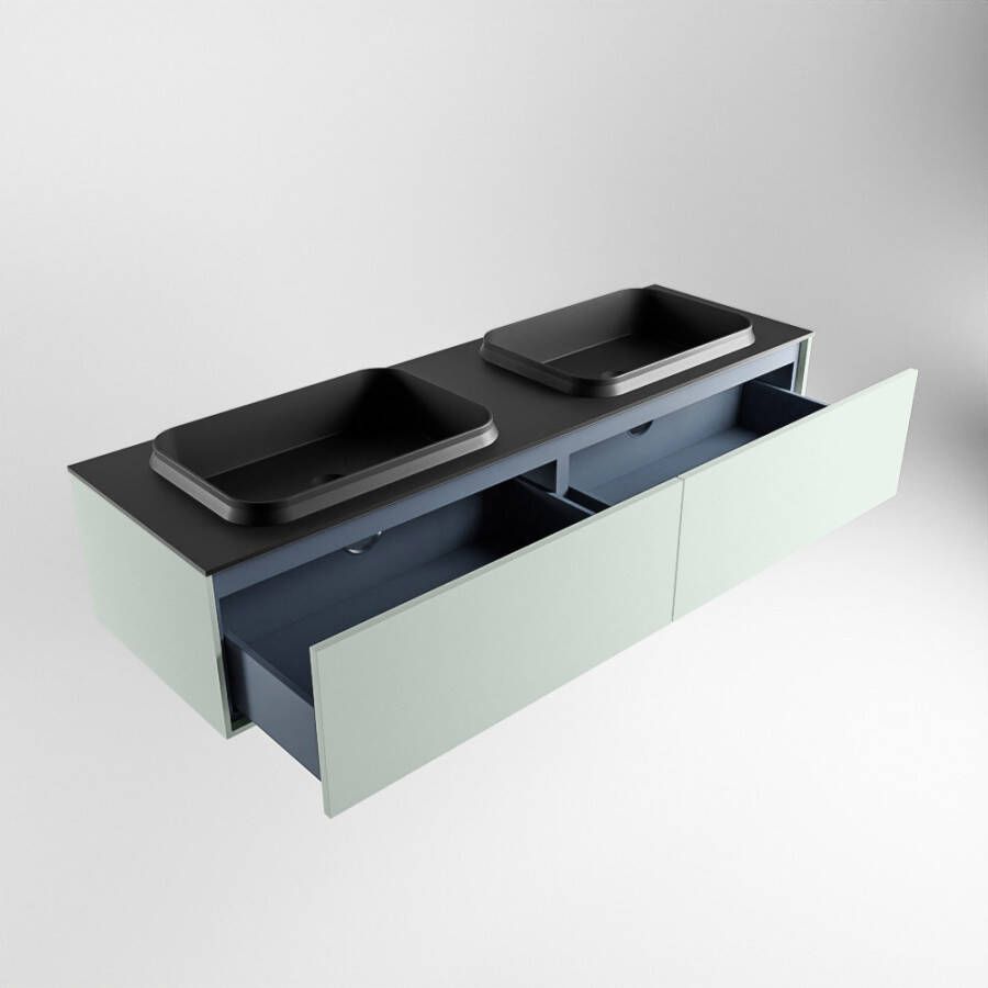 Mondiaz Erin badmeubel 150cm Greey Ridge wastafel Urban Dubbel met 2 kraangaten
