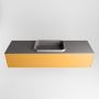 Mondiaz ERIN 150cm badmeubelset onderkast kleur Ocher met 1 lade Wastafel RIDGE midden 1 kraangat kleur Dark grey ERIN11919 - Thumbnail 4