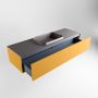 Mondiaz ERIN 150cm badmeubelset onderkast kleur Ocher met 1 lade Wastafel RIDGE midden 1 kraangat kleur Dark grey ERIN11919 - Thumbnail 5