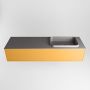 Mondiaz ERIN 150cm badmeubelset onderkast kleur Ocher met 1 lade Wastafel RIDGE rechts 1 kraangat kleur Dark grey ERIN11921 - Thumbnail 4