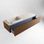 Mondiaz ERIN 150cm badmeubelset onderkast kleur Rust met 1 lade Wastafel RIDGE links 1 kraangat kleur Linen ERIN12566 - Thumbnail 5
