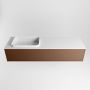 Mondiaz ERIN 150cm badmeubelset onderkast kleur Rust met 1 lade Wastafel RIDGE links 1 kraangat kleur Talc ERIN10322 - Thumbnail 4