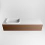 Mondiaz ERIN 150cm badmeubelset onderkast kleur Rust met 1 lade Wastafel RIDGE links zonder kraangaten kleur Talc ERIN10318 - Thumbnail 4