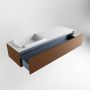 Mondiaz ERIN 150cm badmeubelset onderkast kleur Rust met 1 lade Wastafel RIDGE links zonder kraangaten kleur Talc ERIN10318 - Thumbnail 5