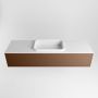 Mondiaz ERIN 150cm badmeubelset onderkast kleur Rust met 1 lade Wastafel RIDGE midden 1 kraangat kleur Talc ERIN10321 - Thumbnail 5