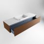 Mondiaz ERIN 150cm badmeubelset onderkast kleur Rust met 1 lade Wastafel RIDGE midden 1 kraangat kleur Talc ERIN10321 - Thumbnail 6