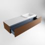 Mondiaz ERIN 150cm badmeubelset onderkast kleur Rust met 1 lade Wastafel RIDGE rechts 1 kraangat kleur Talc ERIN10323 - Thumbnail 5