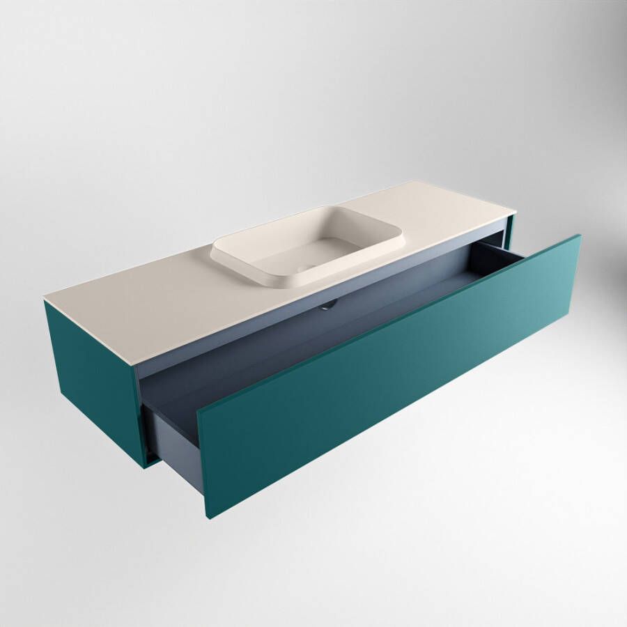 Mondiaz Erin badmeubel 150cm Smag Ridge wastafel Linen Midden met 1 kraangat