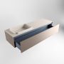 Mondiaz ERIN 150cm badmeubelset onderkast kleur Smoke met 1 lade Wastafel RIDGE links 1 kraangat kleur Linen ERIN12430 - Thumbnail 4