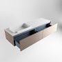 Mondiaz ERIN 150cm badmeubelset onderkast kleur Smoke met 2 lades Wastafel RIDGE links 1 kraangat kleur Talc ERIN10196 - Thumbnail 4