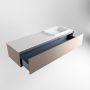 Mondiaz ERIN 150cm badmeubelset onderkast kleur Smoke met 1 lade Wastafel RIDGE rechts zonder kraangaten kleur Talc ERIN10183 - Thumbnail 5