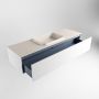 Mondiaz ERIN 150cm badmeubelset onderkast kleur Talc met 1 lade Wastafel RIDGE midden zonder kraangaten kleur Linen ERIN12255 - Thumbnail 5