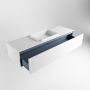 Mondiaz ERIN 150cm badmeubelset onderkast kleur Talc met 1 lade Wastafel RIDGE midden zonder kraangaten kleur Talc ERIN10011 - Thumbnail 5