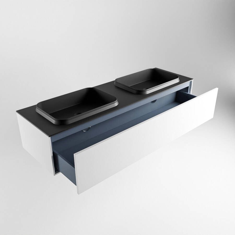 Mondiaz Erin badmeubel 150cm Talc Ridge wastafel Urban Dubbel zonder kraangat