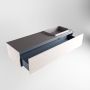 Mondiaz ERIN 150cm badmeubelset onderkast kleur Underlayment met 1 lade Wastafel RIDGE rechts zonder kraangaten kleur Dark grey ERIN12155 - Thumbnail 5