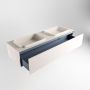 Mondiaz ERIN 150cm badmeubelset onderkast kleur Underlayment met 1 lade Wastafel RIDGE dubbel 2 kraangaten kleur Linen ERIN12908 - Thumbnail 5