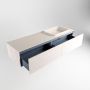 Mondiaz ERIN 150cm badmeubelset onderkast kleur Underlayment met 2 lades Wastafel RIDGE rechts 1 kraangat kleur Linen ERIN12917 - Thumbnail 5