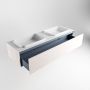 Mondiaz ERIN 150cm badmeubelset onderkast kleur Underlayment met 1 lade Wastafel RIDGE dubbel 2 kraangaten kleur Talc ERIN10664 - Thumbnail 5