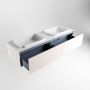 Mondiaz ERIN 150cm badmeubelset onderkast kleur Underlayment met 2 lades Wastafel RIDGE dubbel zonder kraangaten kleur Talc ERIN10671 - Thumbnail 5