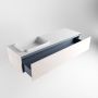Mondiaz ERIN 150cm badmeubelset onderkast kleur Underlayment met 1 lade Wastafel RIDGE links zonder kraangaten kleur Talc ERIN10658 - Thumbnail 5