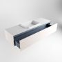 Mondiaz ERIN 150cm badmeubelset onderkast kleur Underlayment met 1 lade Wastafel RIDGE midden zonder kraangaten kleur Talc ERIN10657 - Thumbnail 5
