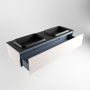 Mondiaz Badkamermeubelset Erin 150 cm met 1 Lade met RIDGE Wastafel Dubbel Urban met 2 kraangaten Greeploos Mat Underlayment - Thumbnail 5