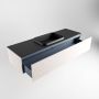 Mondiaz Badkamermeubelset Erin 150 cm met 1 Lade met RIDGE Wastafel Midden Urban Zonder Kraangaten Greeploos Mat Underlayment - Thumbnail 5