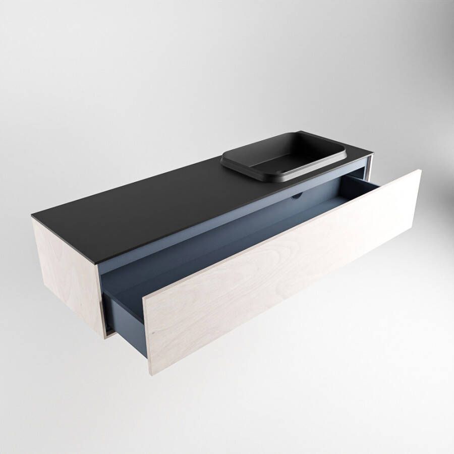 Mondiaz Erin badmeubel 150cm Underlayment Ridge wastafel Urban Rechts zonder kraangat