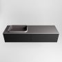 Mondiaz ERIN 150cm badmeubelset onderkast kleur Urban met 2 lades Wastafel RIDGE links zonder kraangaten kleur Dark grey ERIN11553 - Thumbnail 4