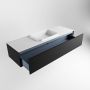 Mondiaz ERIN 150cm badmeubelset onderkast kleur Urban met 1 lade Wastafel RIDGE midden zonder kraangaten kleur Talc ERIN10045 - Thumbnail 5