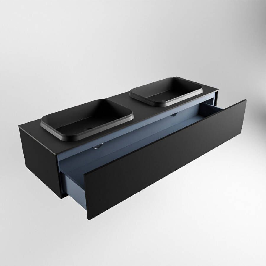 Mondiaz Erin badmeubel 150cm Urban Ridge wastafel Urban Dubbel met 2 kraangaten