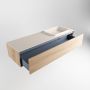 Mondiaz ERIN 150cm badmeubelset onderkast kleur Washed oak met 1 lade Wastafel RIDGE rechts zonder kraangaten kleur Linen ERIN12937 - Thumbnail 5